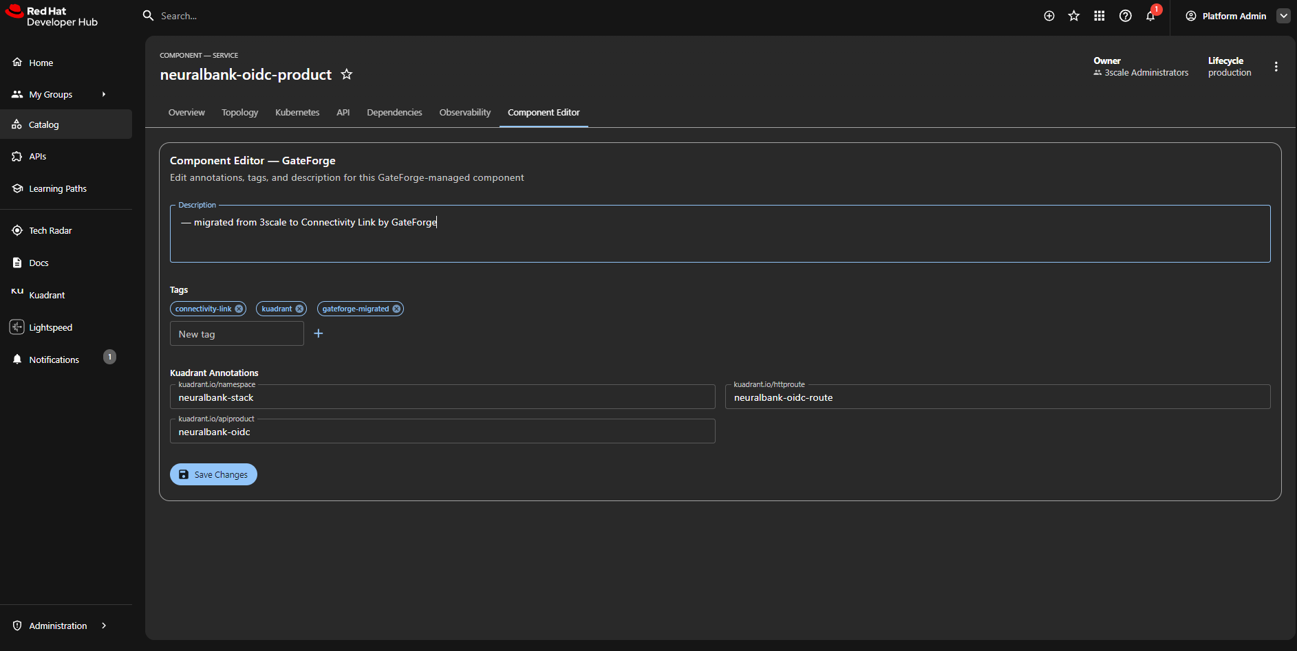 DevHub Component Editor